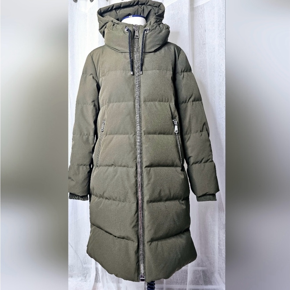 DKNY Olive Green Puffer Coat